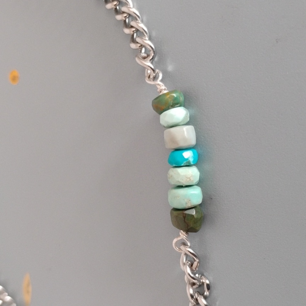 Kingman Turquoise Choker Necklace - Picture 9 of 9